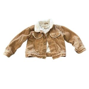 BearPaw Tan and White Jean Jacket Classic Corduroy